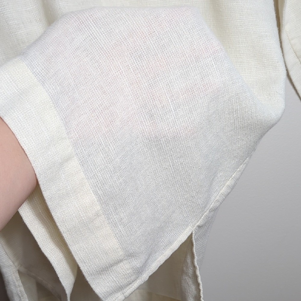 Patagonia Hempress Tunic Top Blouse Hemp Off‎ White Women's 8 Lightweight Sheer - Picture 14 of 15